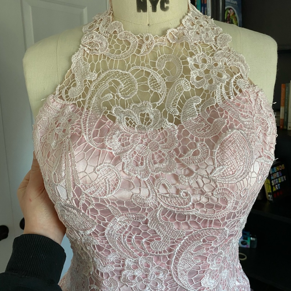 Light Blush Link Prom Dress